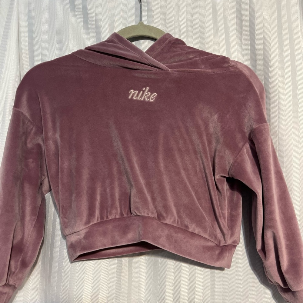 Nike Dusty Rose Velvet Hoodie